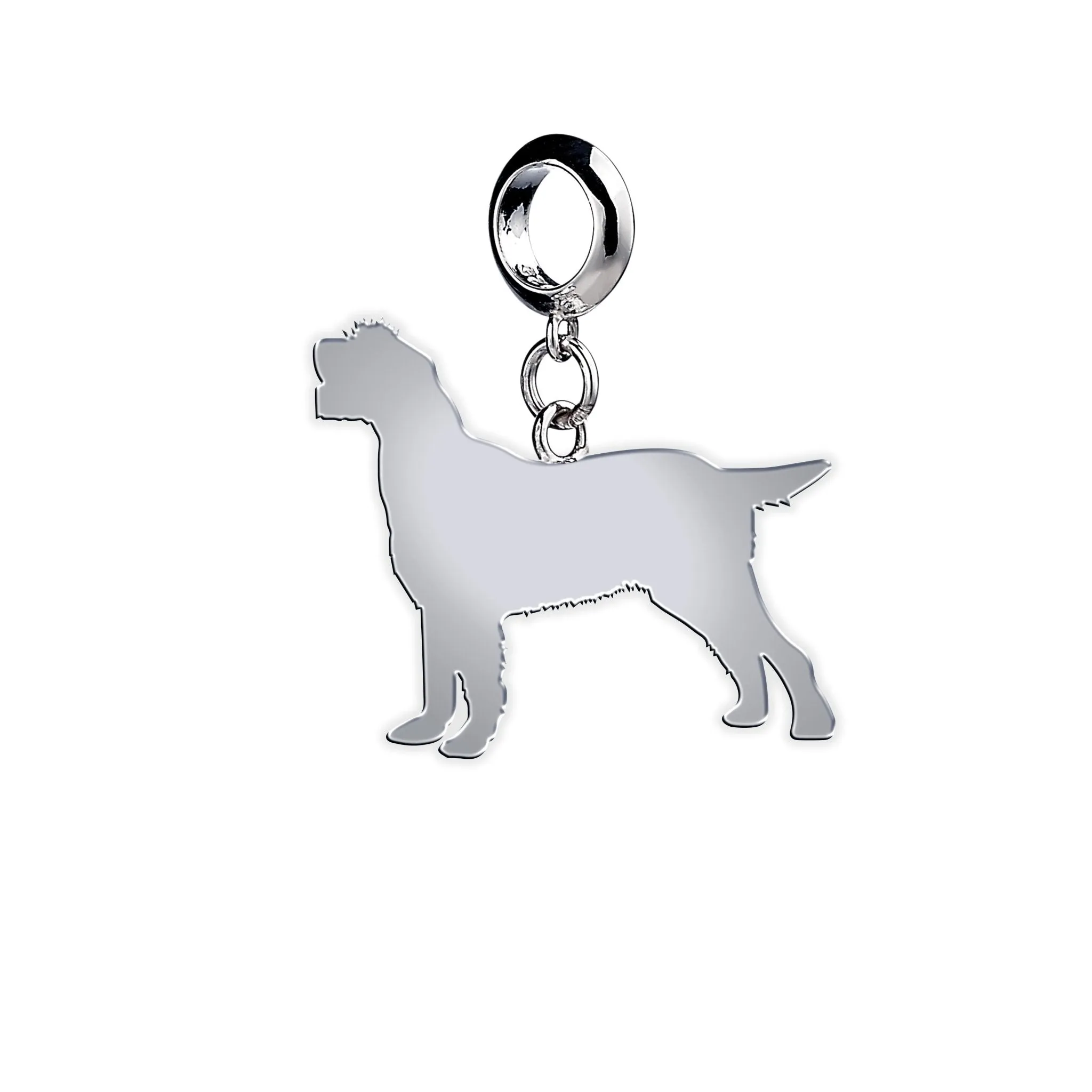 Italian Spinone Silhouette Silver Charm