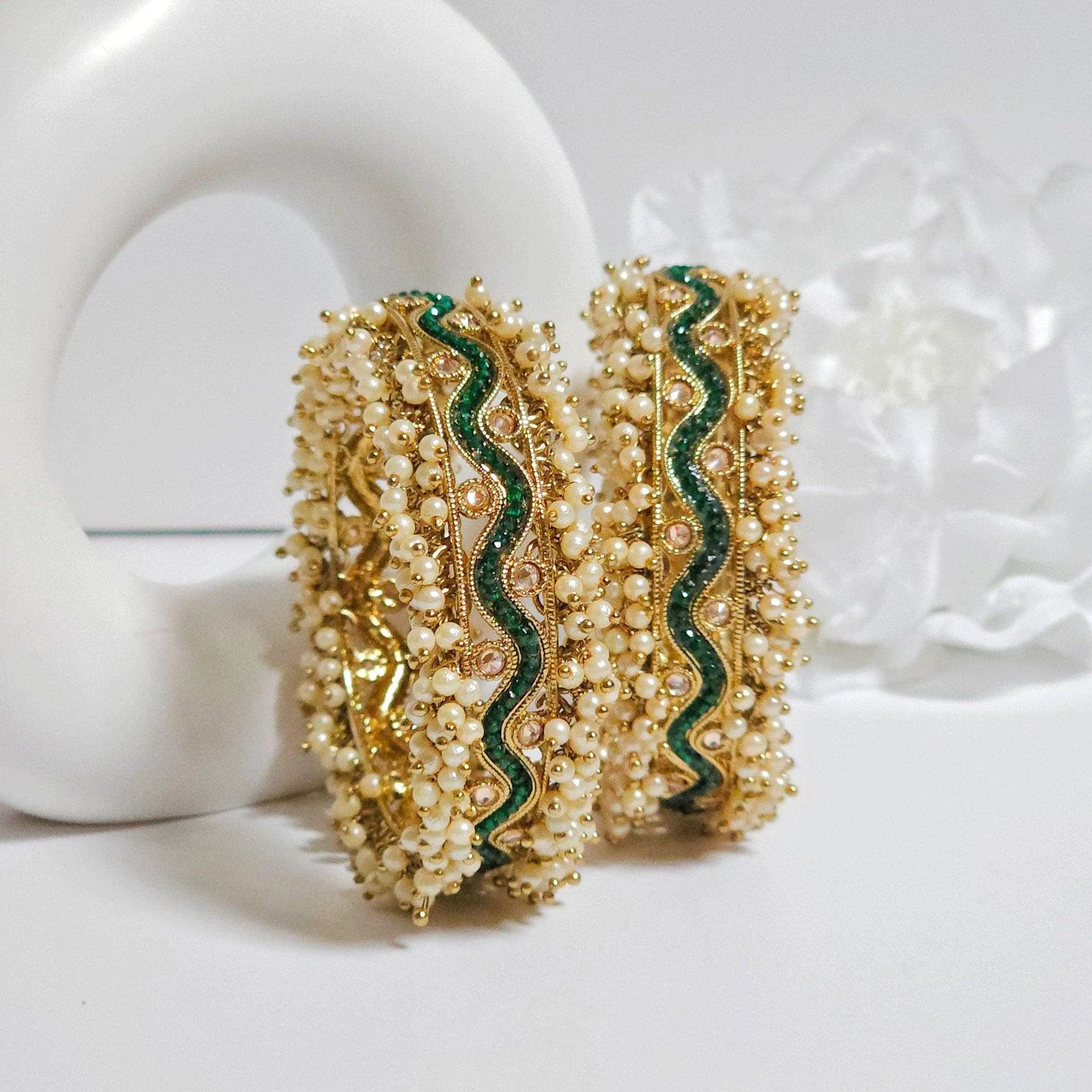 Jassi Pair of Polki Chunky Bangles