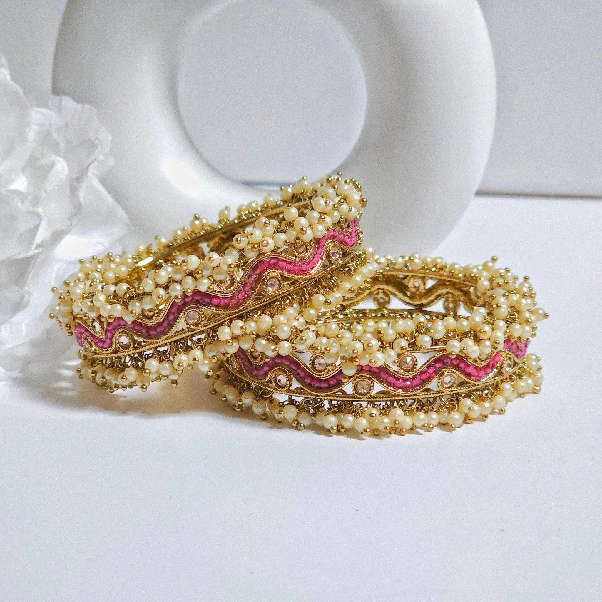 Jassi Pair of Polki Chunky Bangles