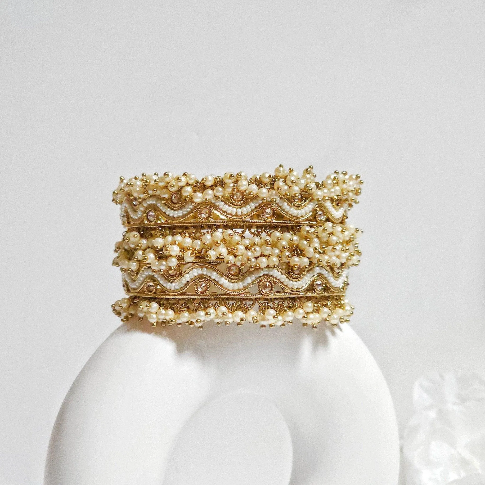Jassi Pair of Polki Chunky Bangles