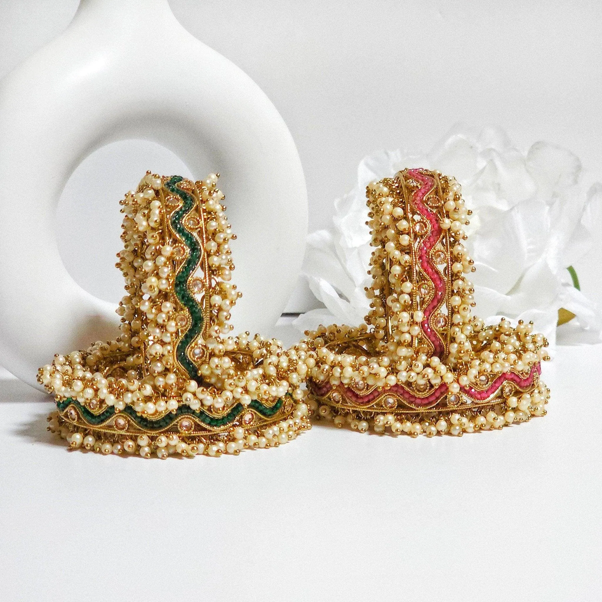 Jassi Pair of Polki Chunky Bangles