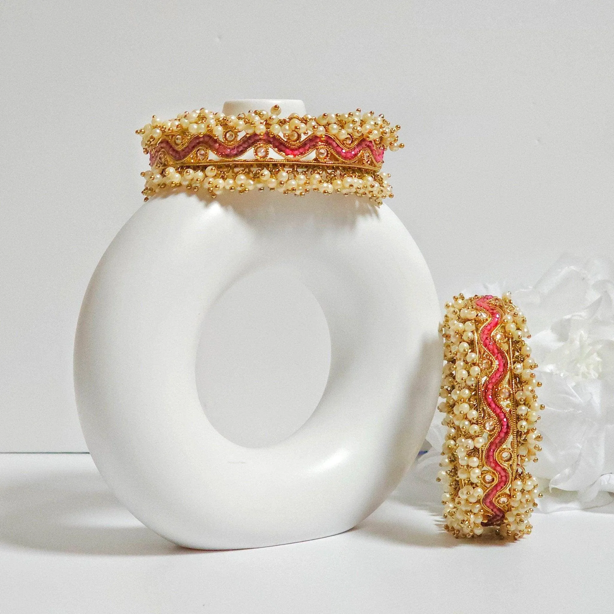 Jassi Pair of Polki Chunky Bangles