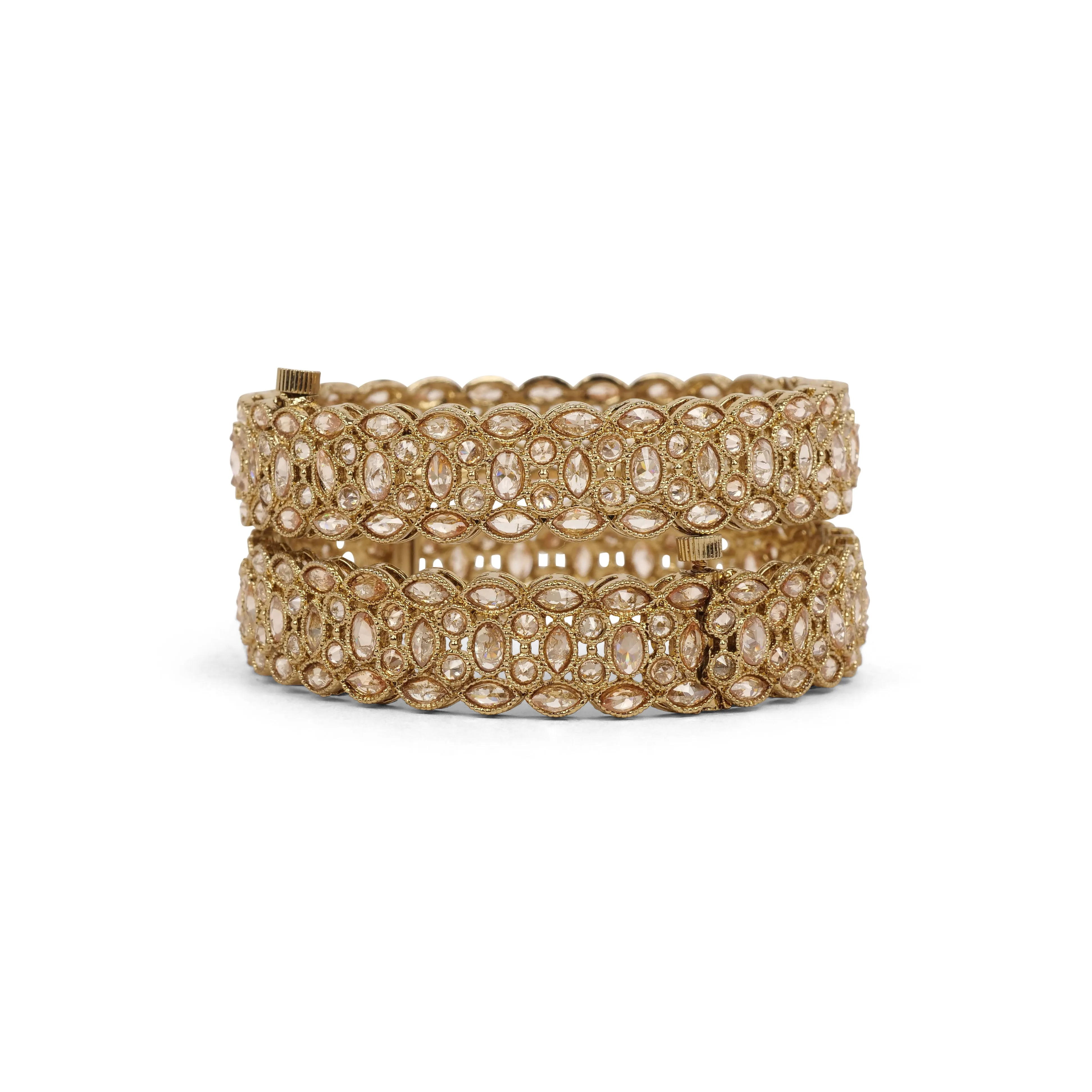Kanan Indian Kadas in Antique Gold