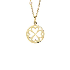 Klover Necklace Pendant Yellow Gold