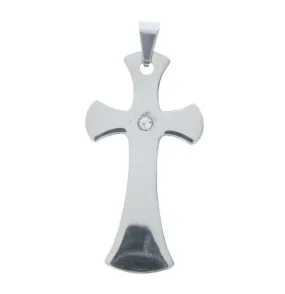 Large Cross Pendant w/Gem Inlay, ea