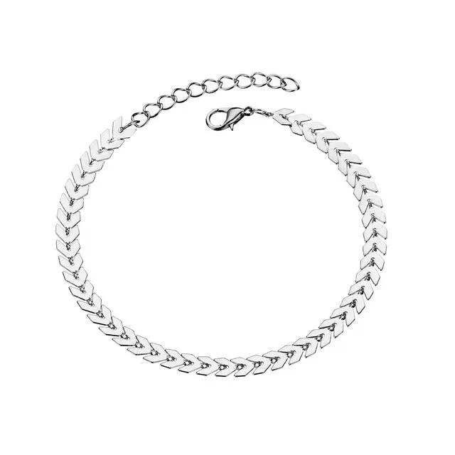 Layered Anklets Women Heart Gold Ankle Bracelet