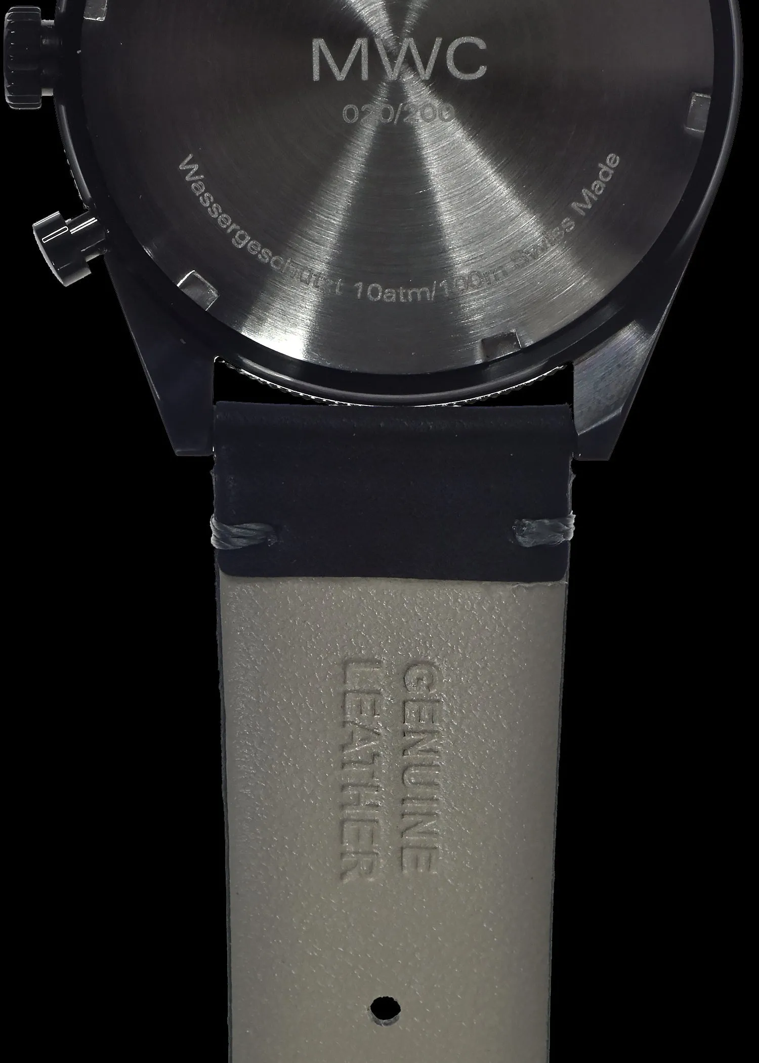 Limited Edition MWC 100m Water Resistant Swiss Airline Pilots Chronograph (Covert PVD Finish)