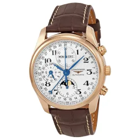 Longines Master Collection 18kt Rose Gold GMT Moonphase Automatic Chronograph Men's Watch L26738783 L2.673.8.78.3