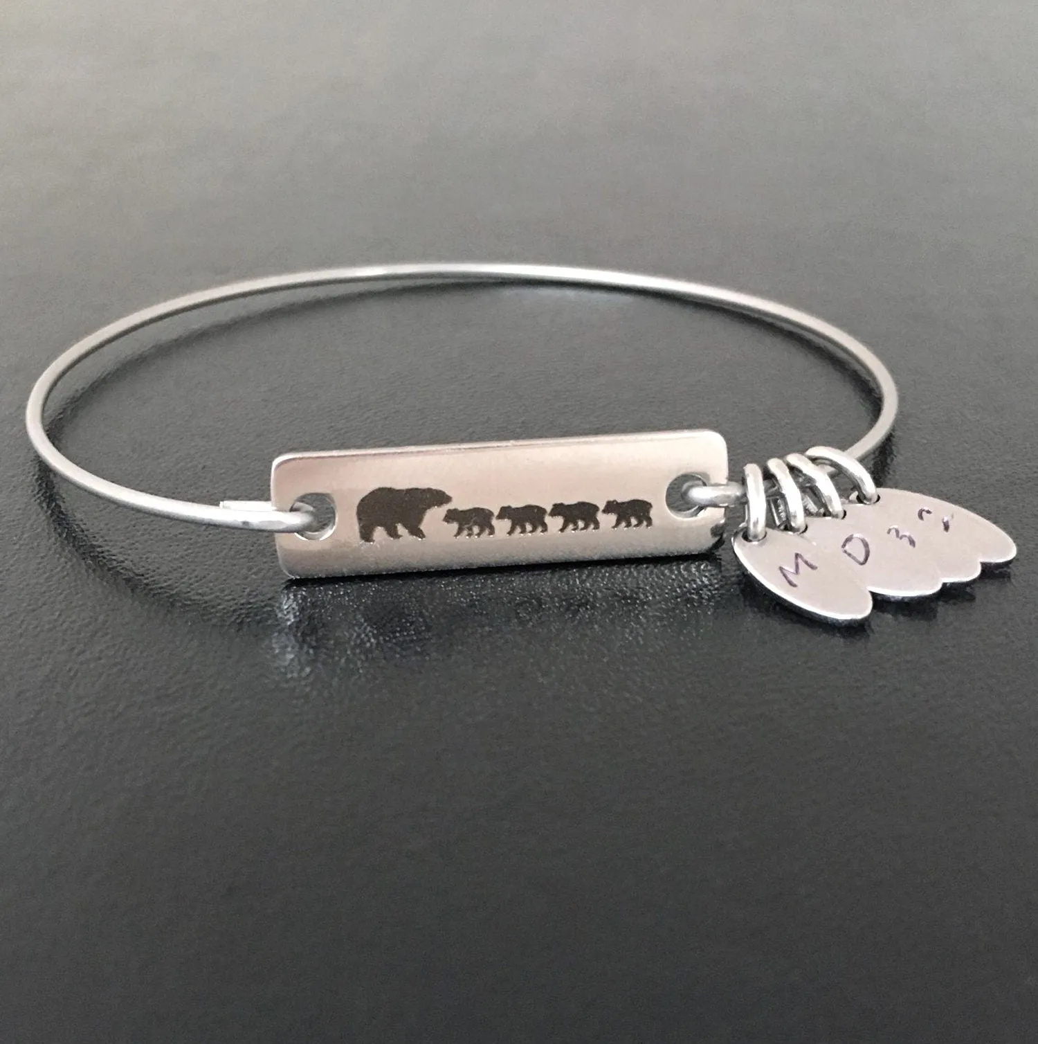 Mama Bear Bracelet with Charms Mom Jewelry Personalized Gift  Mom Gift Idea Mothers Day Gift Mom Birthday Gift from Daughter from Son Kids
