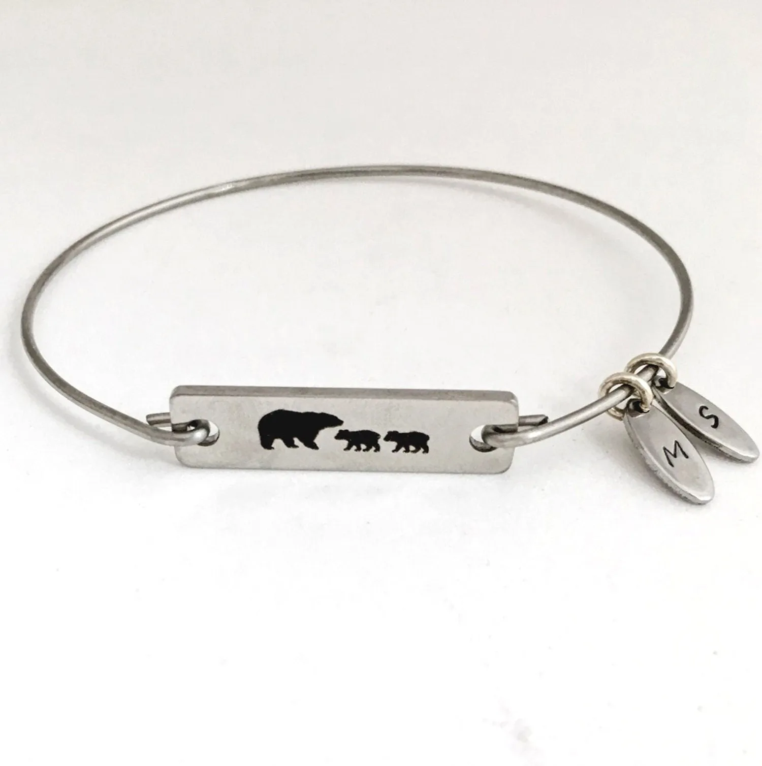 Mama Bear Bracelet with Charms Mom Jewelry Personalized Gift  Mom Gift Idea Mothers Day Gift Mom Birthday Gift from Daughter from Son Kids
