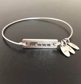 Mama Bear Bracelet with Charms Mom Jewelry Personalized Gift  Mom Gift Idea Mothers Day Gift Mom Birthday Gift from Daughter from Son Kids