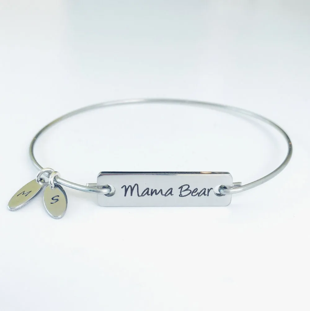 Mama Bear Bracelet with Charms Mom Jewelry Personalized Gift  Mom Gift Idea Mothers Day Gift Mom Birthday Gift from Daughter from Son Kids