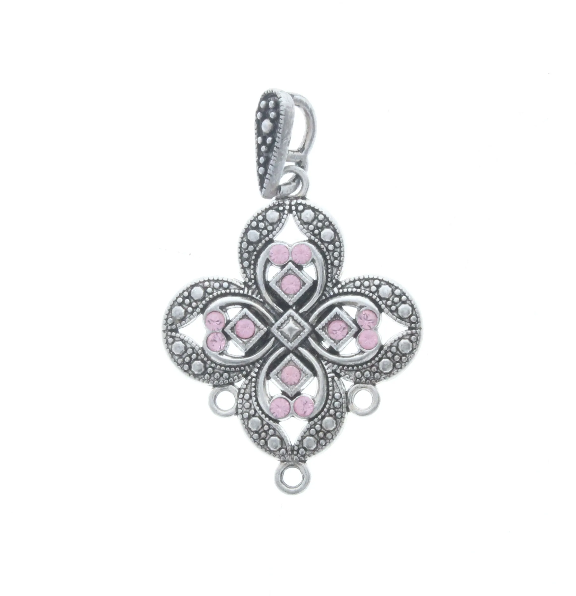 Marcasite Chandelier Cross Pendant w/Loop, ea