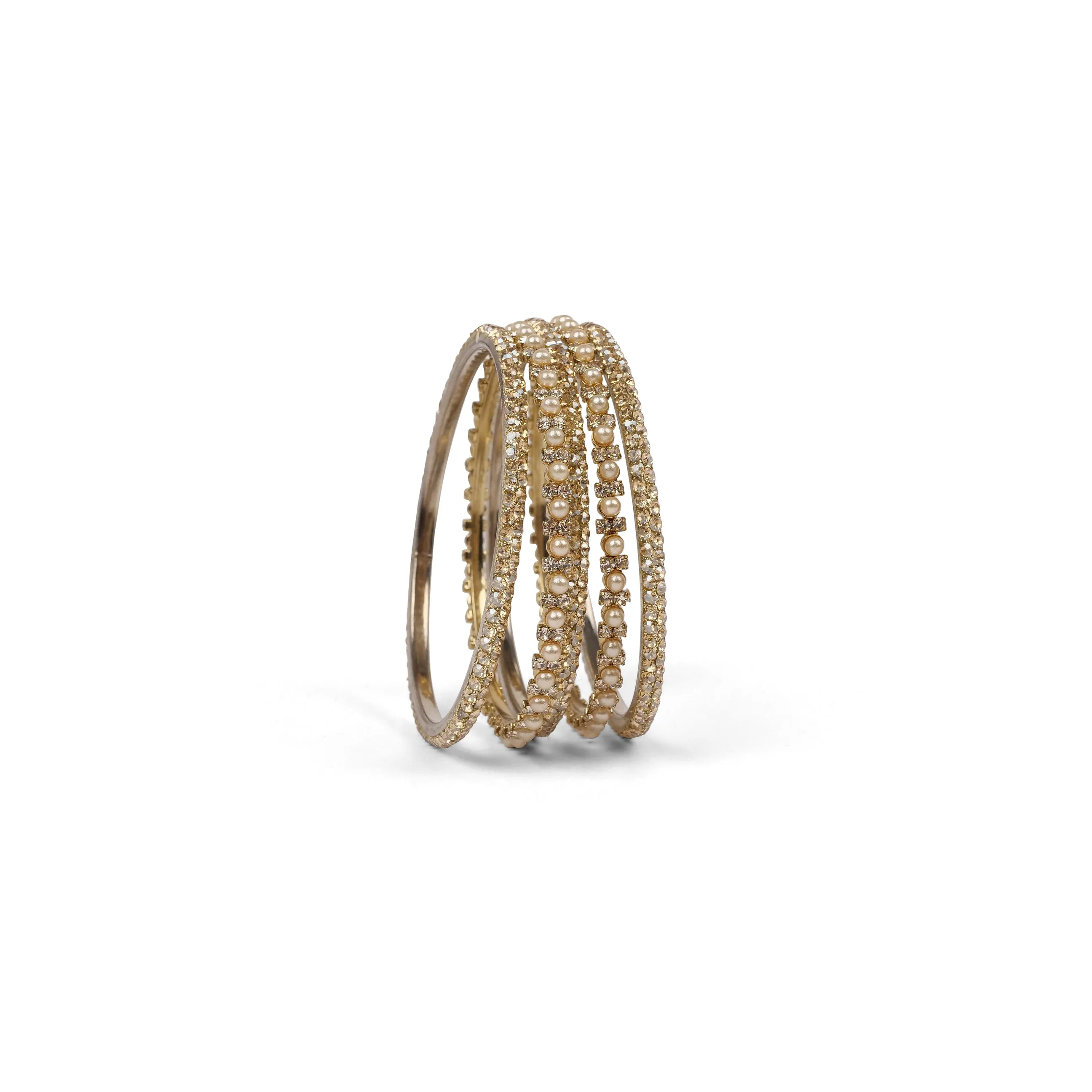 Masum Bangle Set in Antique Gold