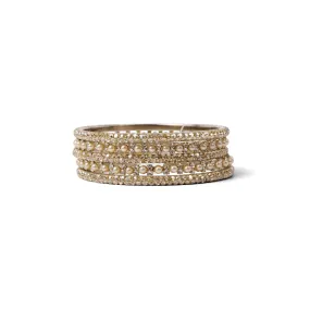 Masum Bangle Set in Antique Gold