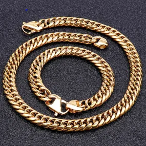 Mens Bracelets Gold Plated Chain Necklace For Men