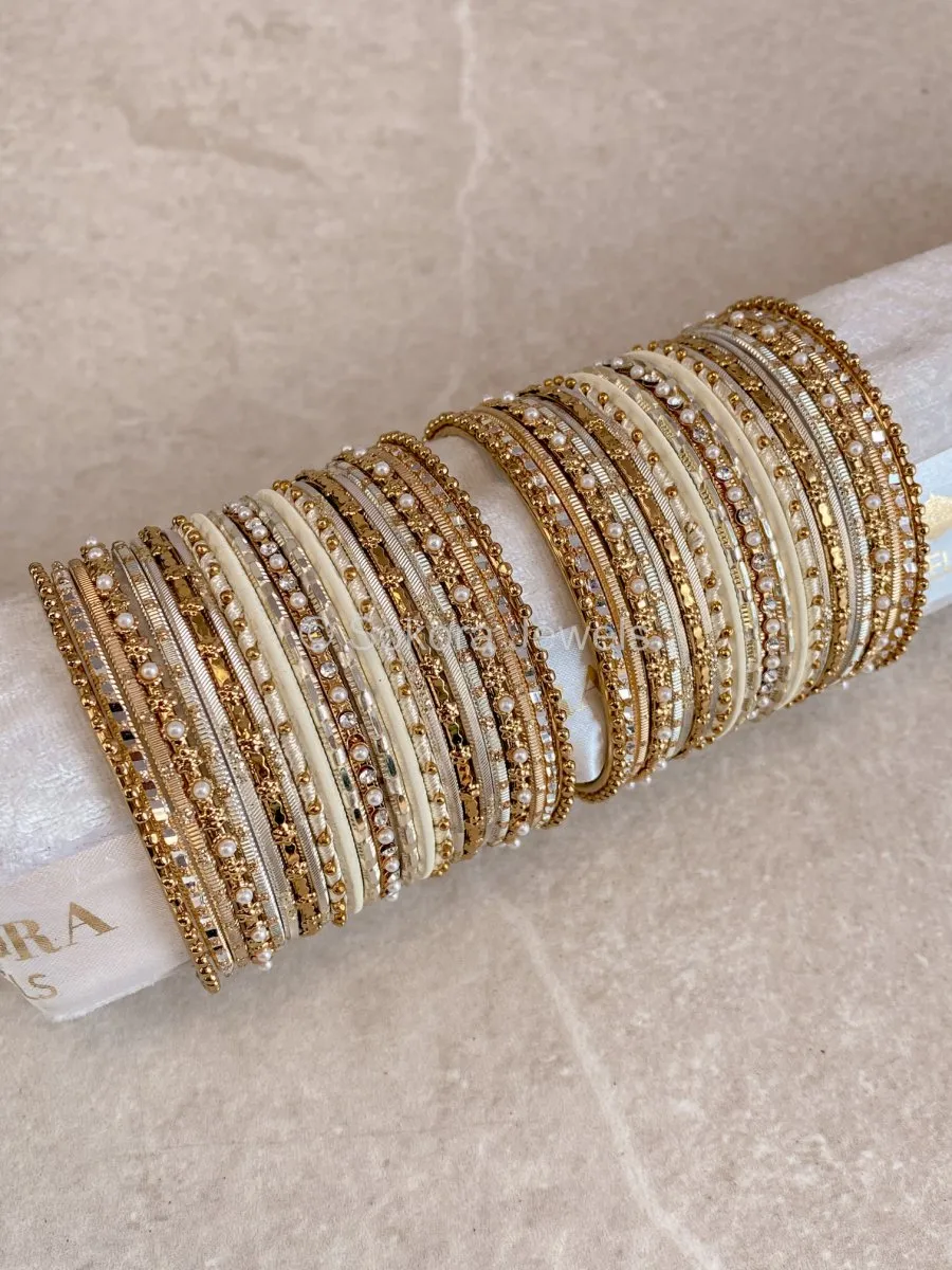 Midi Bangle & Jhumka set - Moon Shimmer