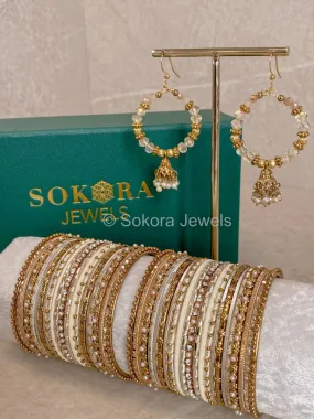 Midi Bangle & Jhumka set - Moon Shimmer