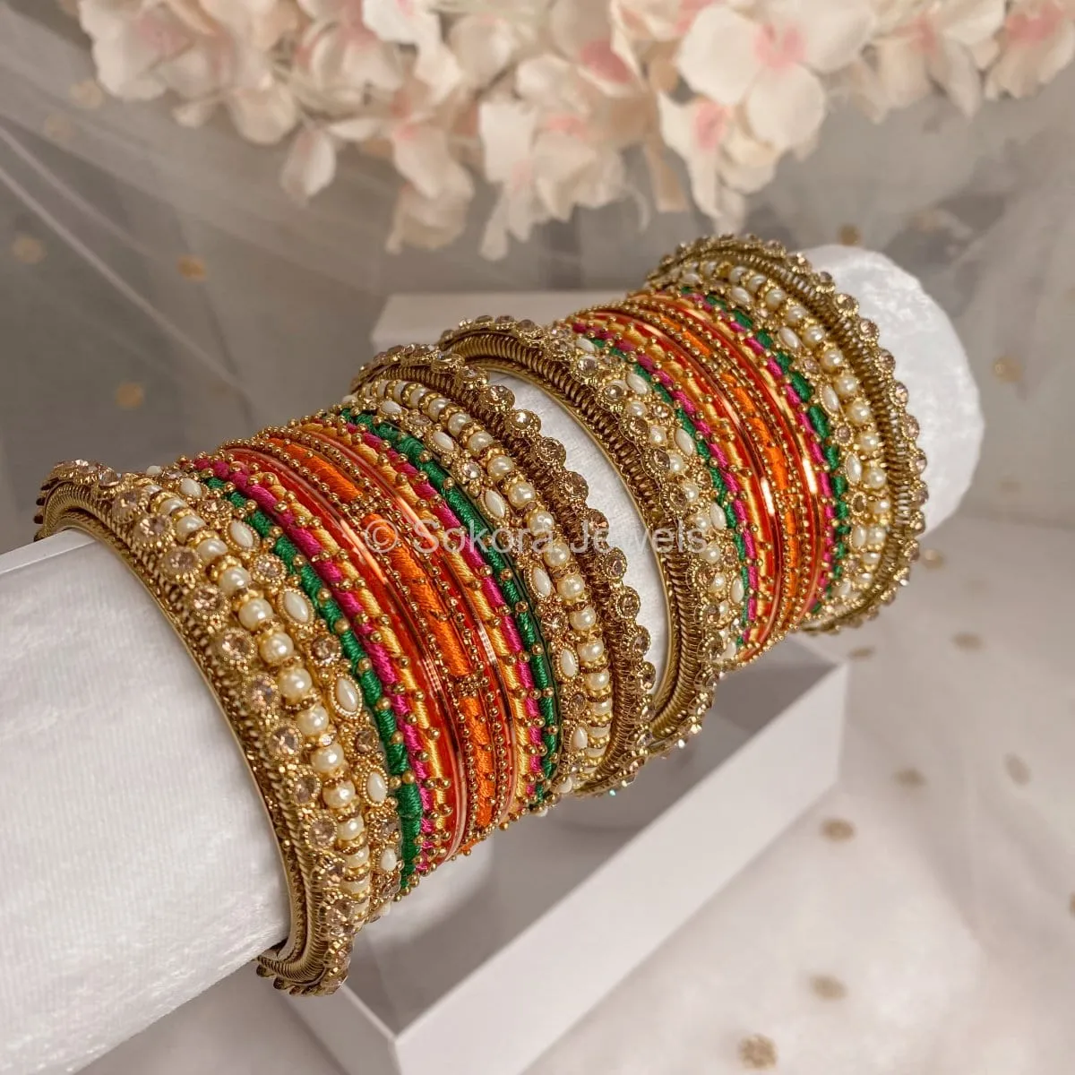 Mini Jodha Bangle Set -  Mehndi