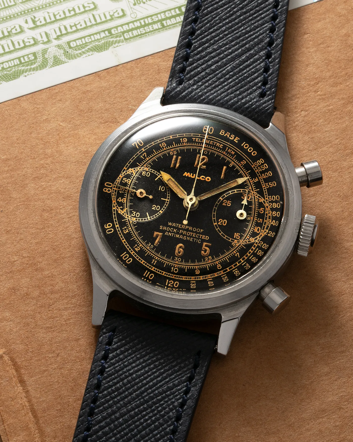 Mulco Black Gilt Spillman Chronograph