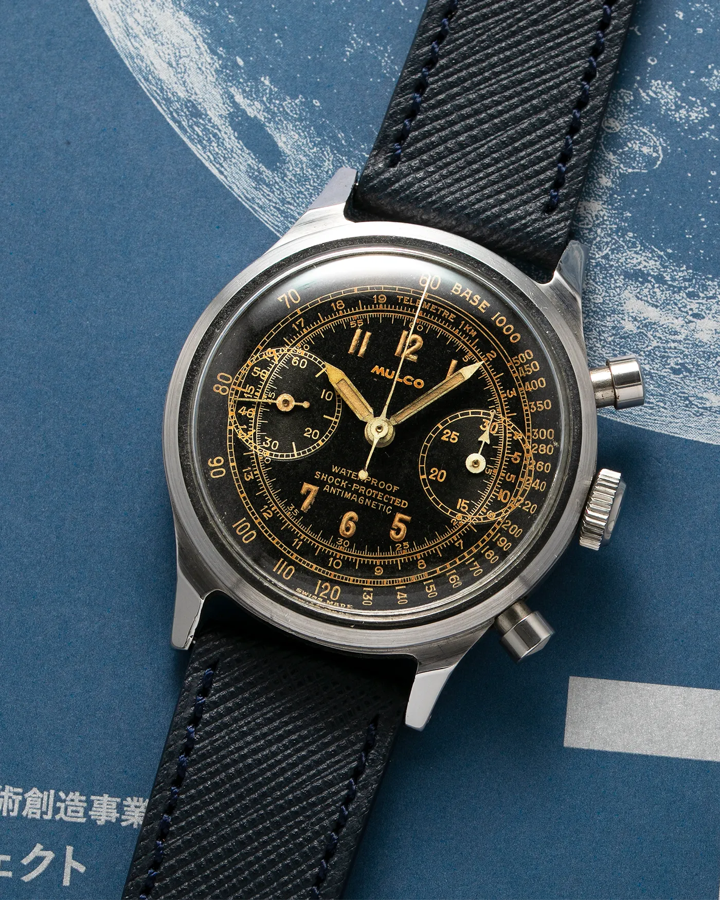 Mulco Black Gilt Spillman Chronograph
