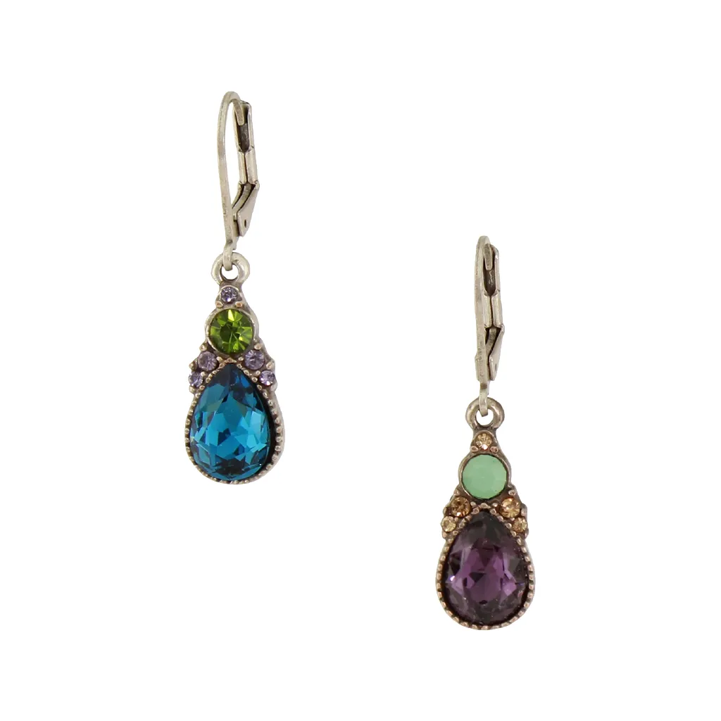 Multi-Crystal Teardrop Earrings