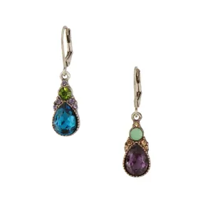 Multi-Crystal Teardrop Earrings