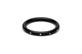 Narrow Black Diamante Bangle