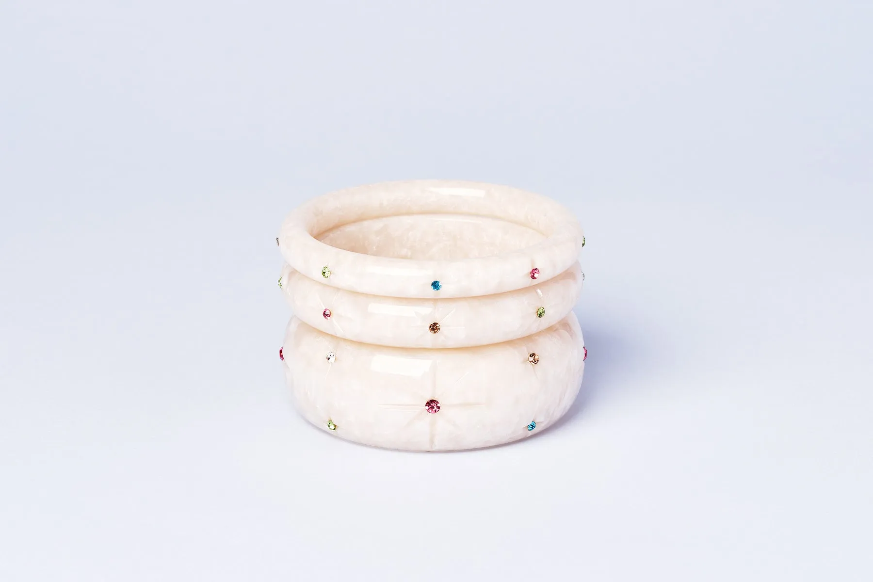 Narrow Frosted Gems Bangle