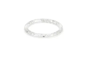 Narrow Silver Foil Starburst Maiden Bangle