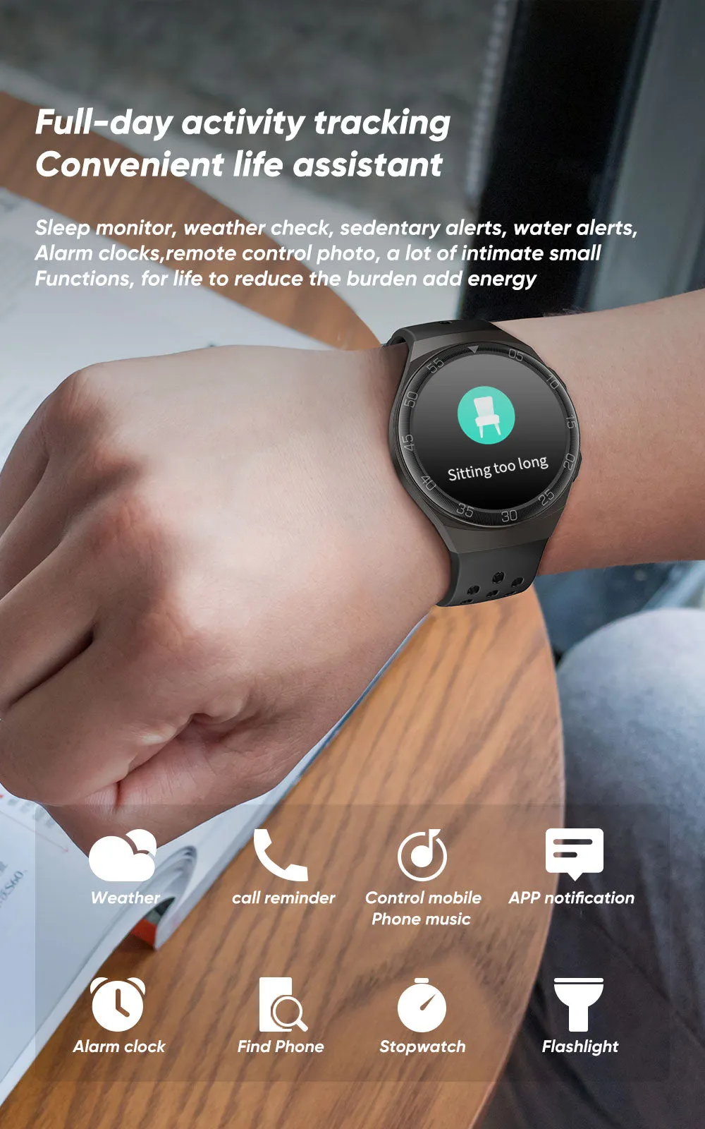 New Smart Watch Men Full Touch Screen Sport Fitness Watch IP67 Waterproof Bluetooth For Android ios smartwatch Men box