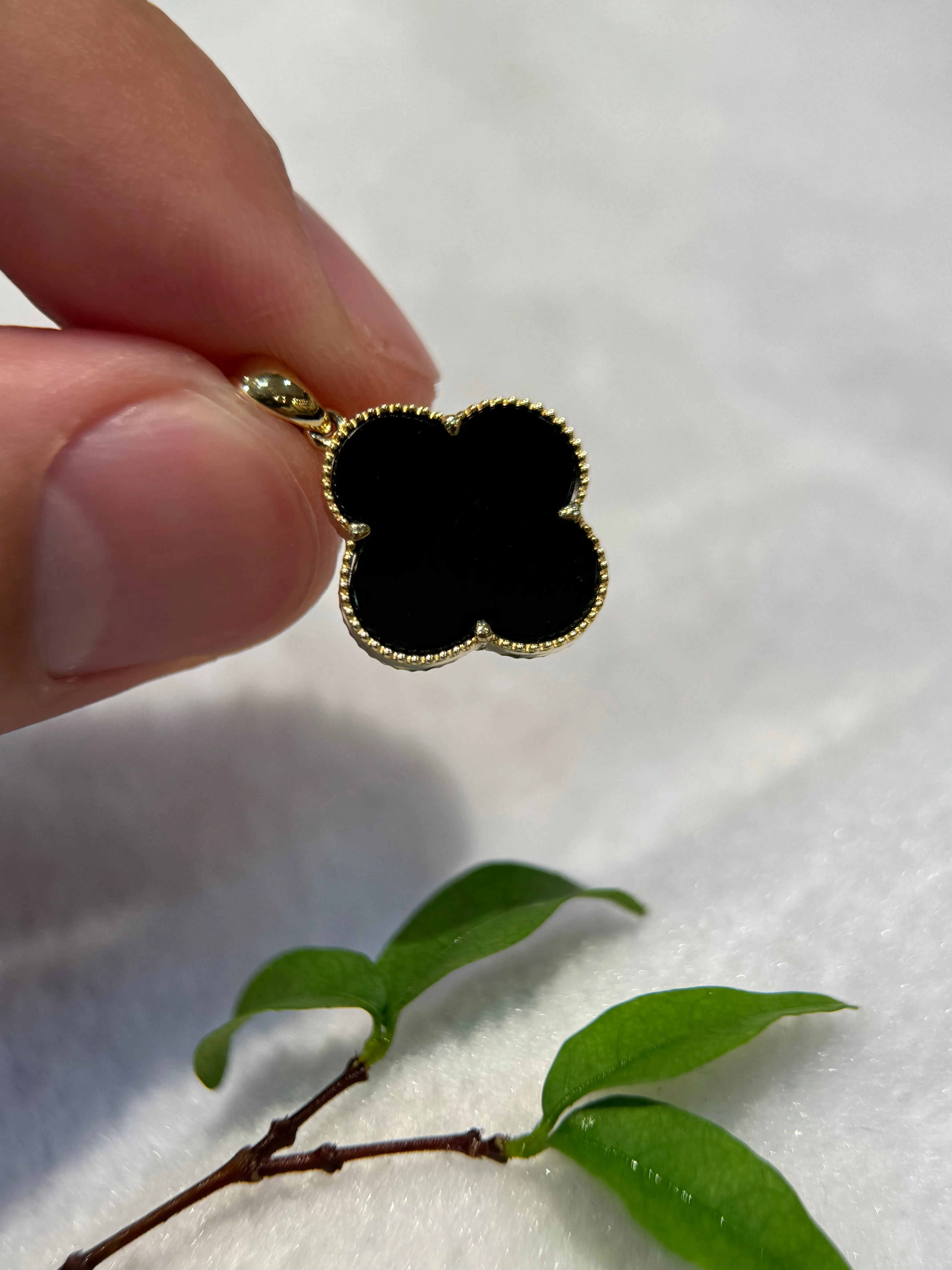 Omphacite Clover Leaf Pendant (P147)