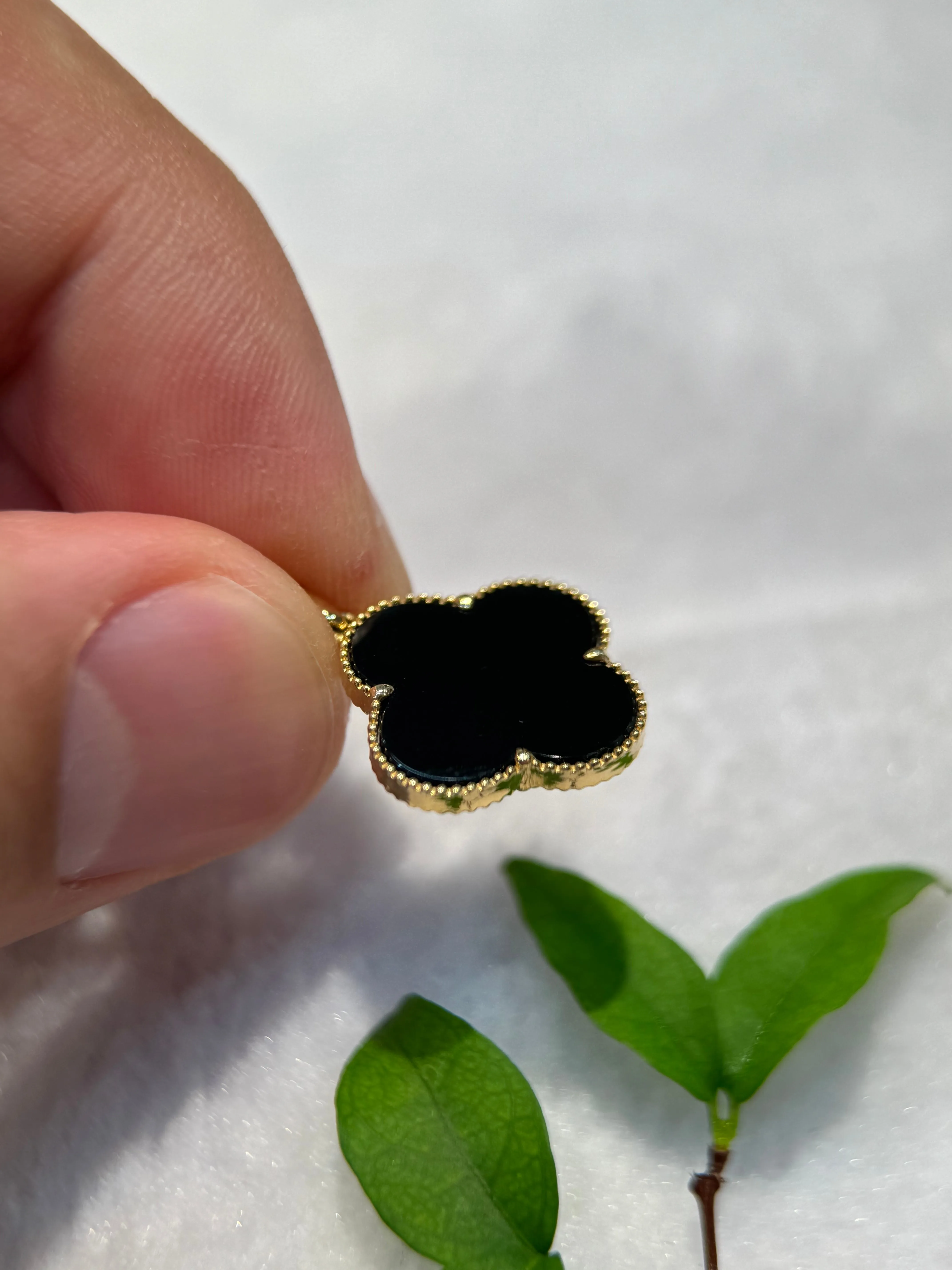 Omphacite Clover Leaf Pendant (P147)