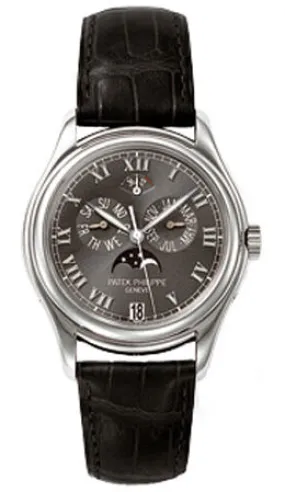 Patek Philippe Annual Calender Moonphase Black Dial Black Leather Automatic Men's Watch 5056P
