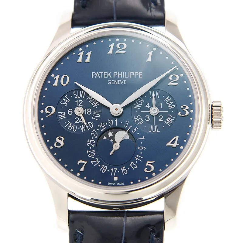 Patek Philippe Grand Complication Royal Blue Sunburst Dial Men's 18 Carat White Gold Watch 5327G