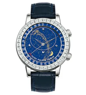 Patek Philippe Grand Complications Celestial 18K White Gold Diamond Men's Watch 6104G-001
