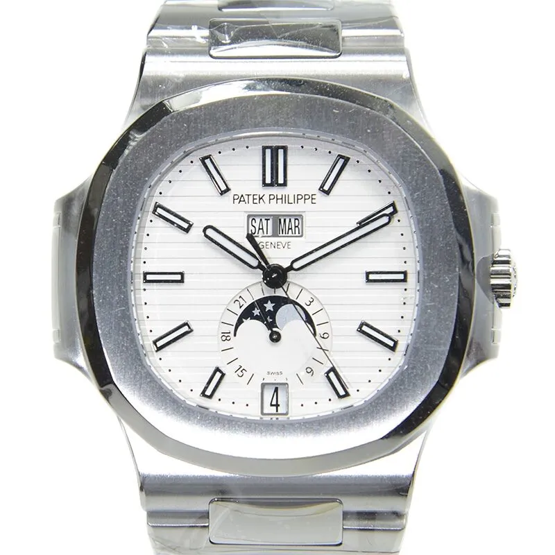 Patek Philippe Nautilus Silver Dial Stainless Steel Men's Mechanical Watch 5726-1A-010 5726/1A-010