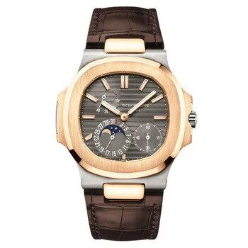 Patek Philippe Nautilus Slate Grey Dial White and Rose Gold Automatic Men's Watch 5712GR-001