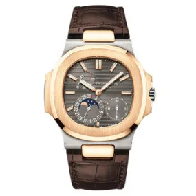 Patek Philippe Nautilus Slate Grey Dial White and Rose Gold Automatic Men's Watch 5712GR-001