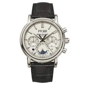 Patek Philippe Perpetual Calendar Chrono Chronograph Silver Dial Men's Watch 5204P-010