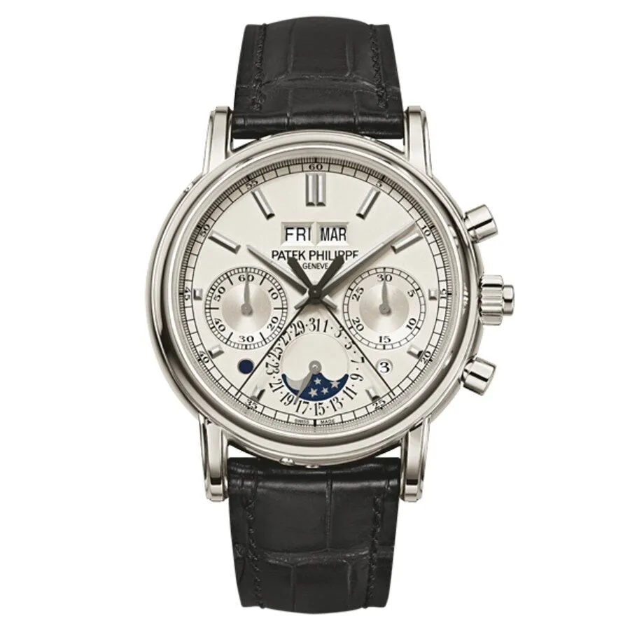 Patek Philippe Perpetual Calendar Chrono Chronograph Silver Dial Men's Watch 5204P-010