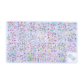 Poppy Crafts Alphabet Bead Kit #3 - White & Rainbow