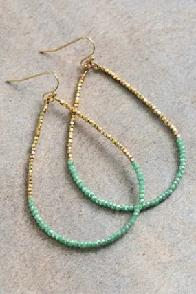 Preston Beaded Earrings in Teal