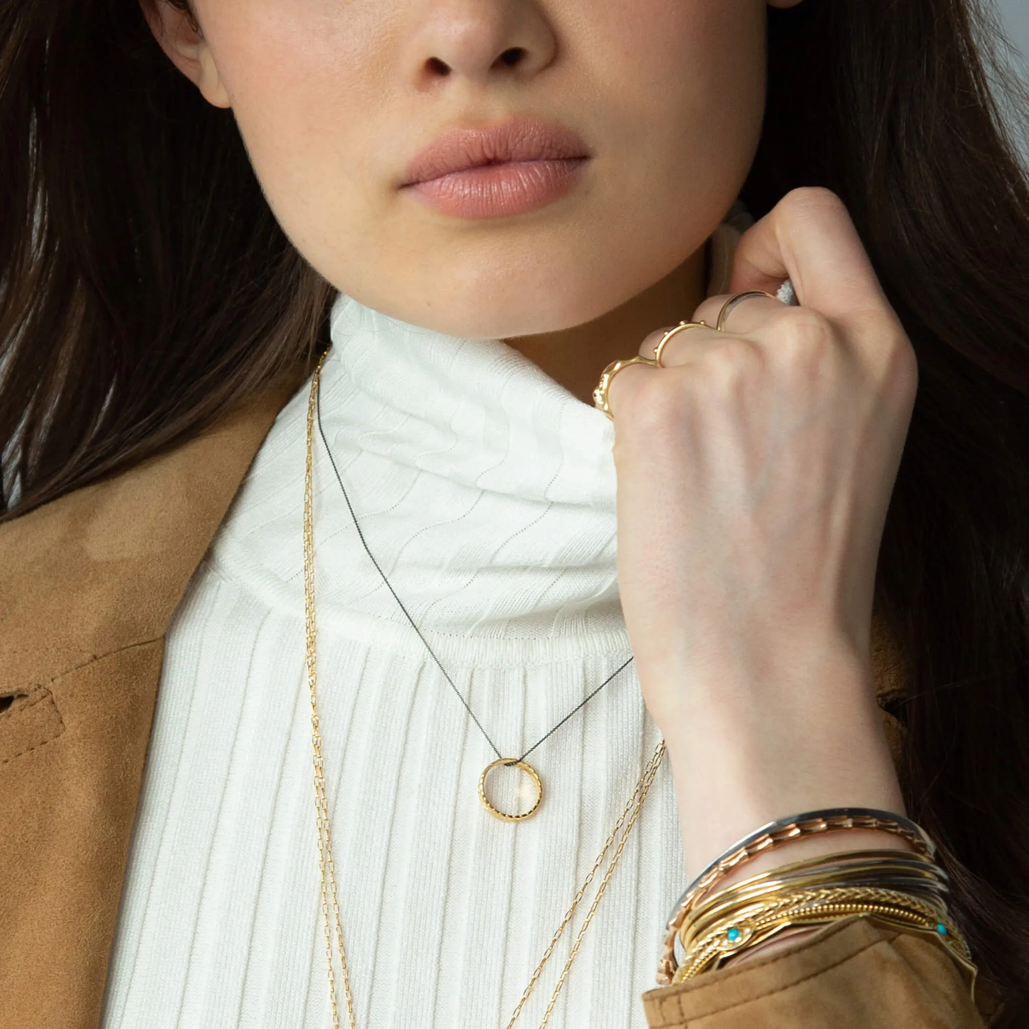 "Frankie" Delicate Black Steel Chain