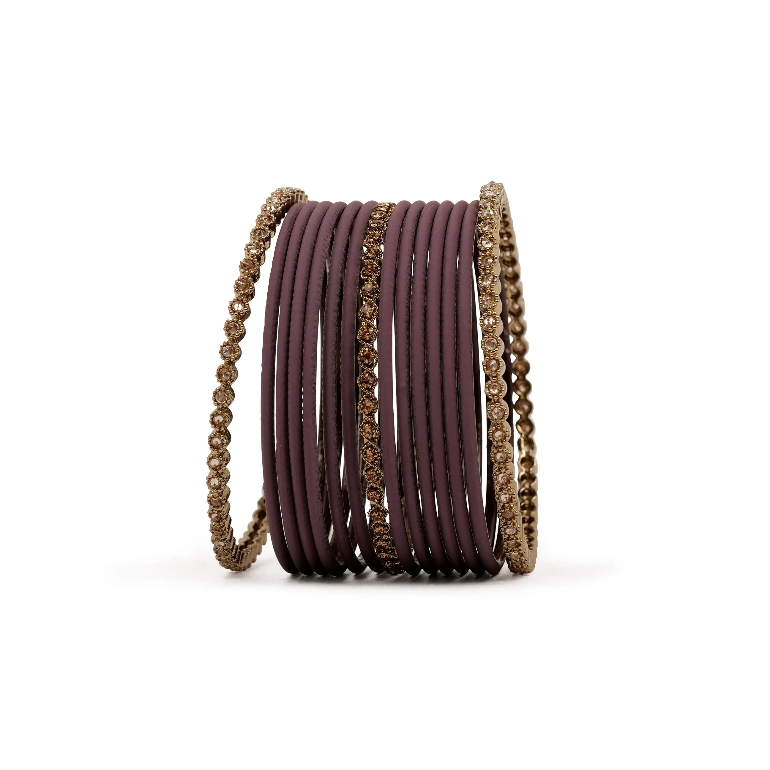 Radiant Bangle Set in Purple