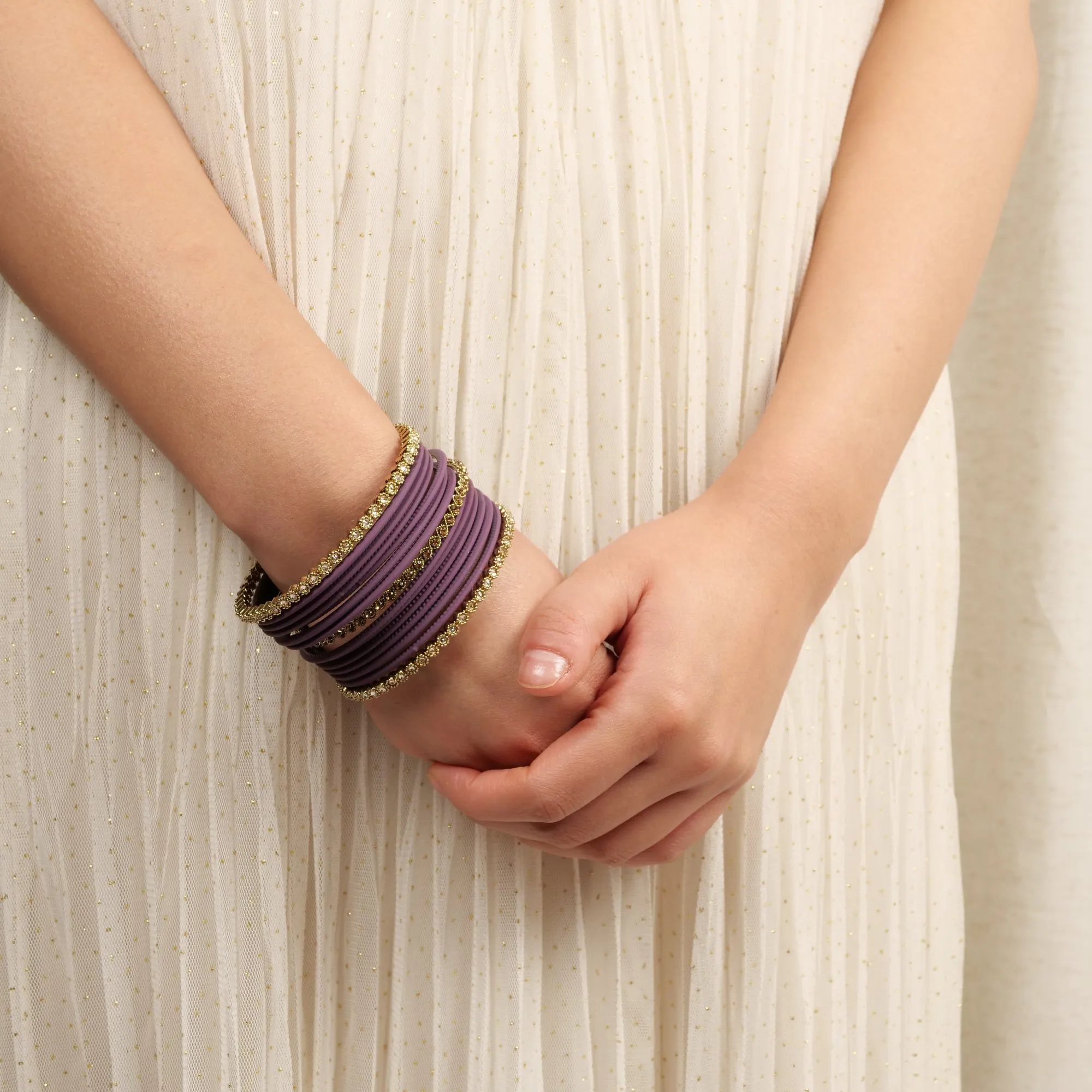 Radiant Bangle Set in Purple