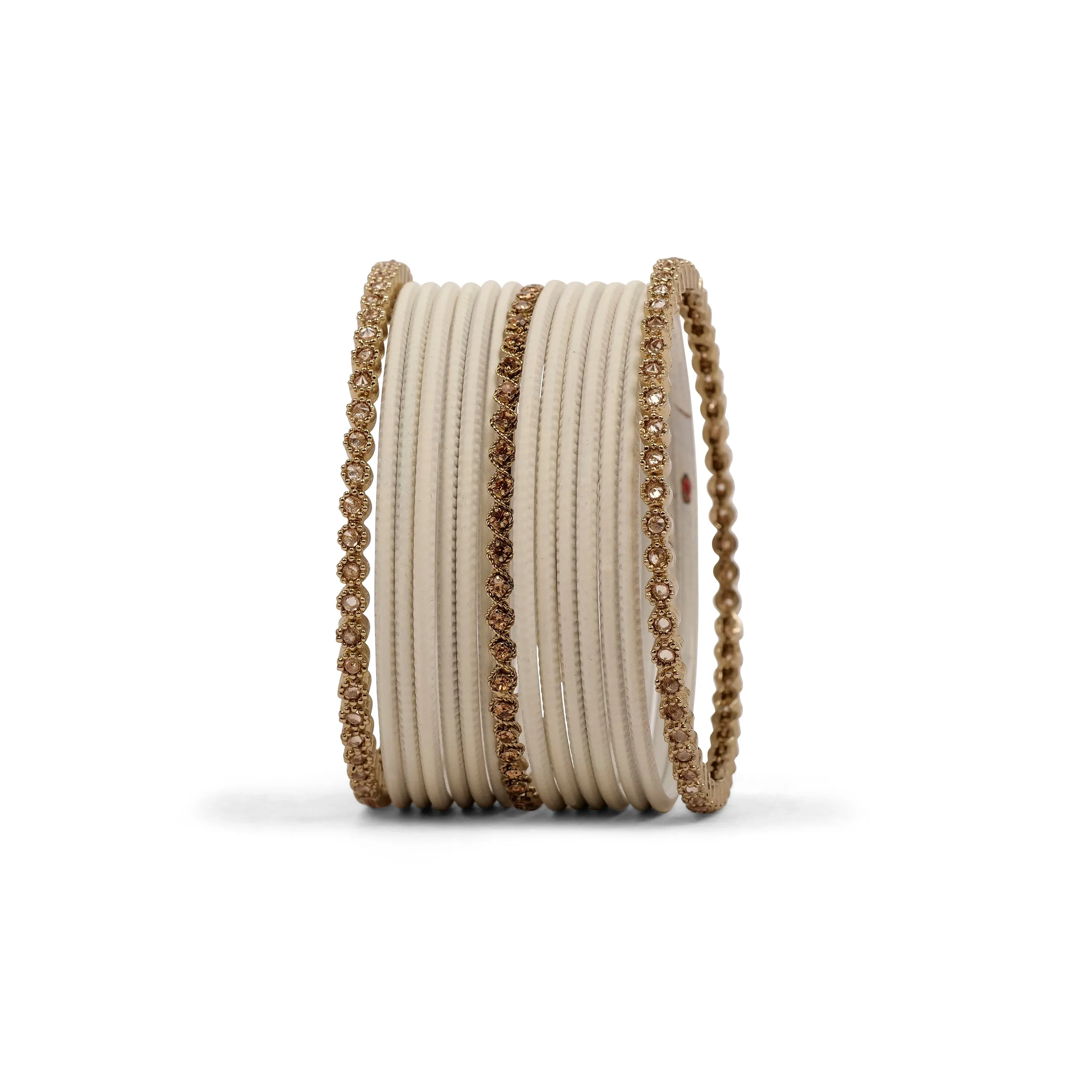 Radiant Bangle Set in White