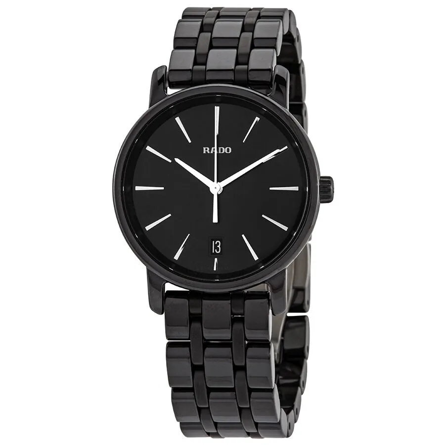 Rado DiaMaster Black Dial Black Ceramic Ladies Watch R14063182