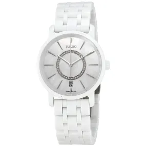 Rado Diamaster Mother Of Pearl Dial White Ceramic Ladies Watch R14065907