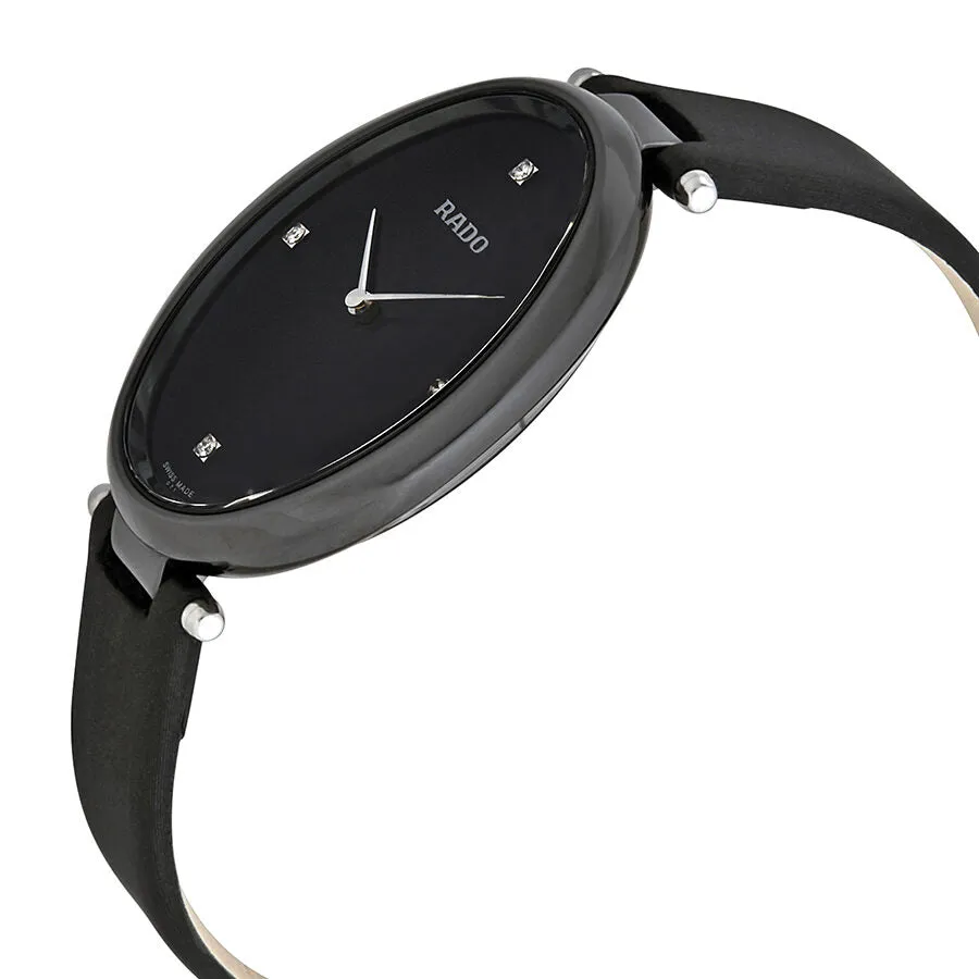 Rado Esenza Black Dial Black Satin Ladies Watch R53093715